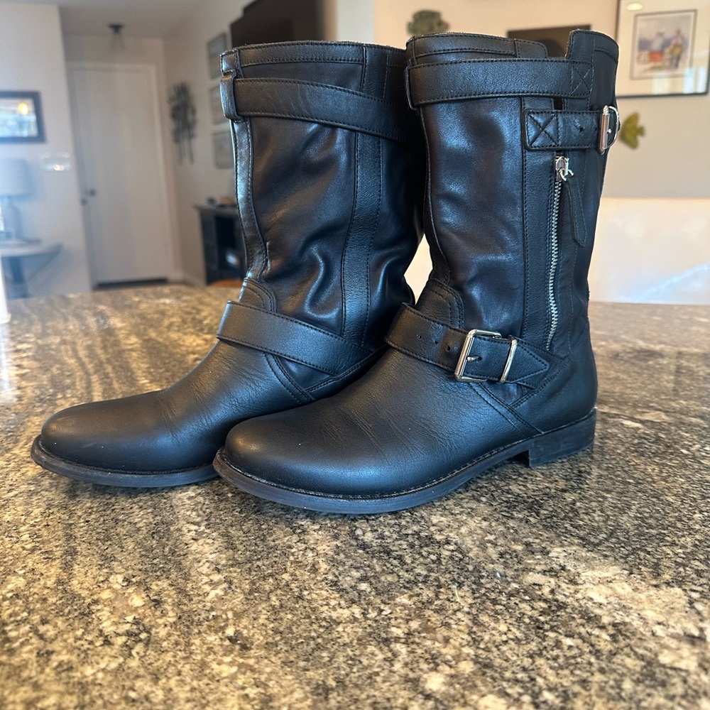 Burberry Black Leather Boots